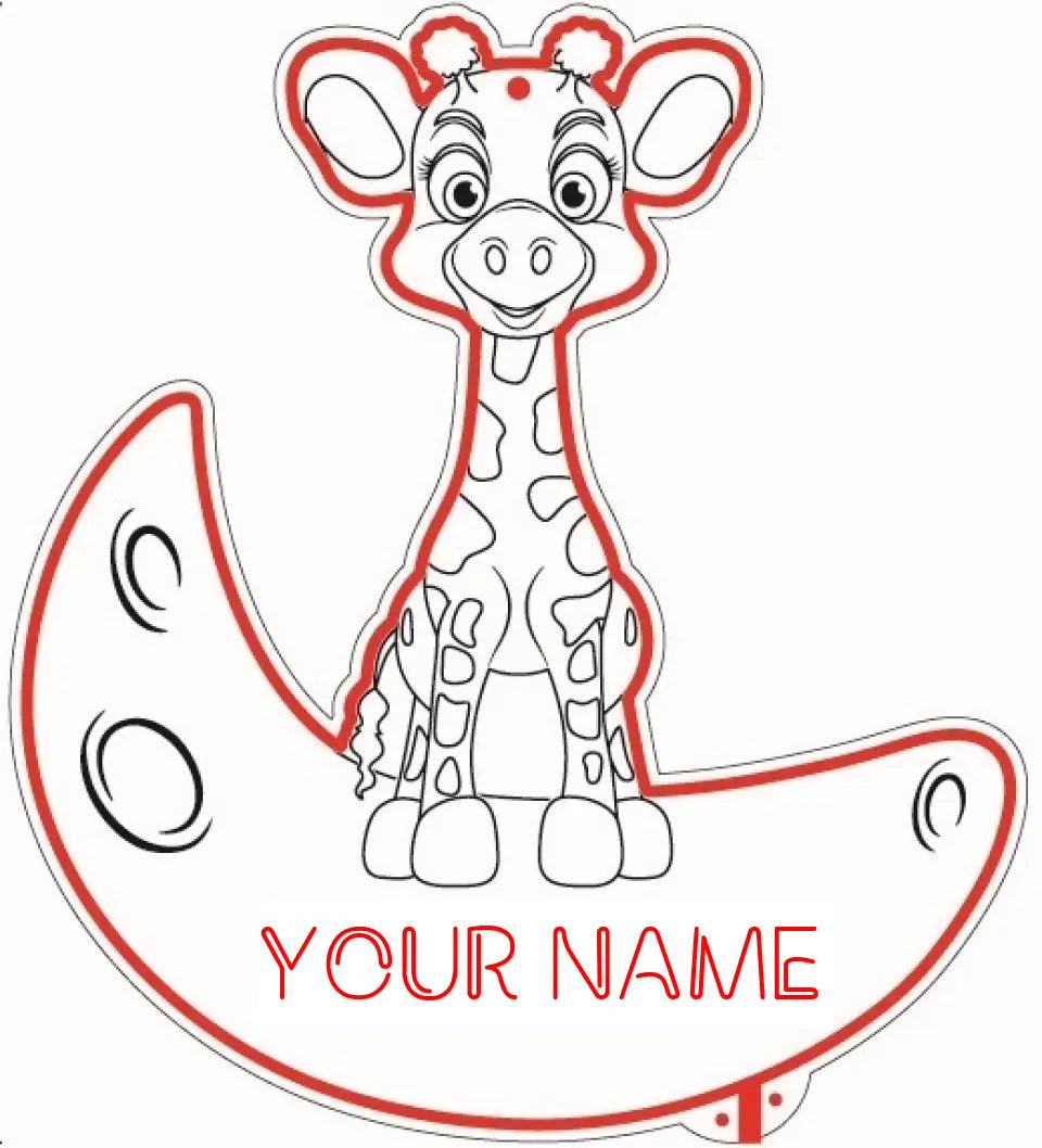 Personalized Giraffe RGB Dynamic Glam LED Sign