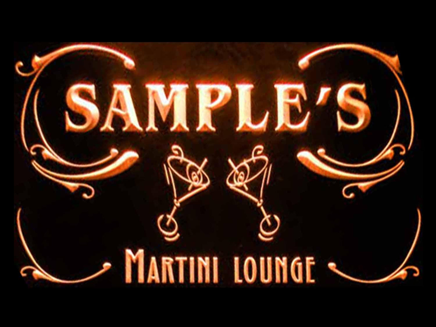 Personalized Martini Lounge Cocktails Bar Wine Neon Light LED Neon Sign