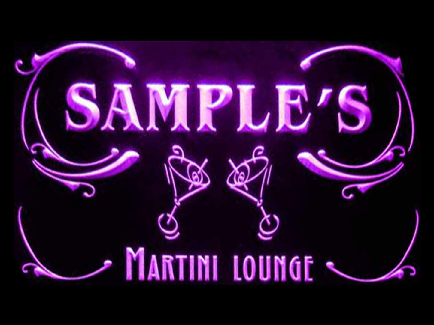 Personalized Martini Lounge Cocktails Bar Wine Neon Light LED Neon Sign