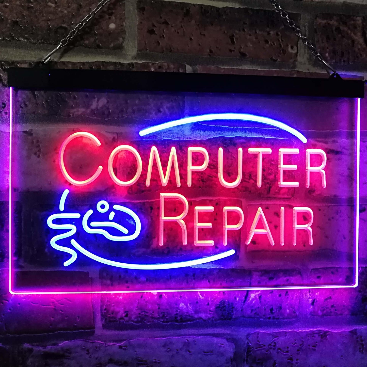 Computer Repair Dual-color LED Neon Sign