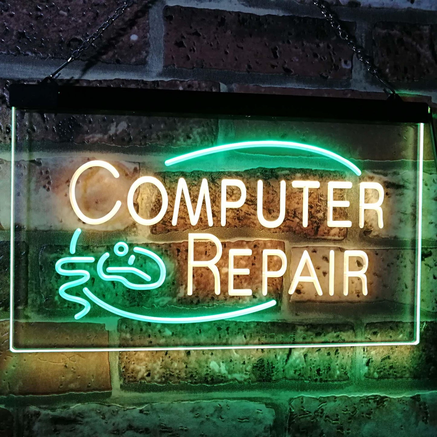 Computer Repair Dual-color LED Neon Sign