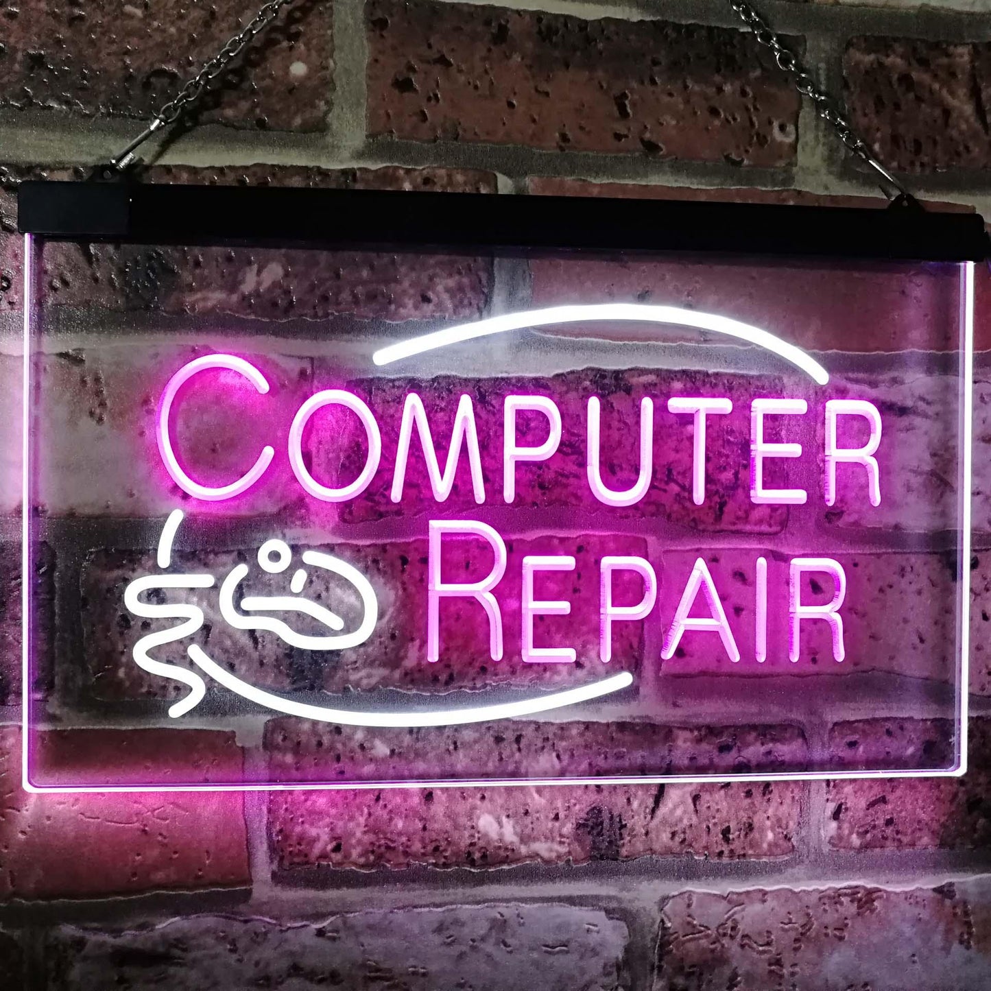 Computer Repair Dual-color LED Neon Sign