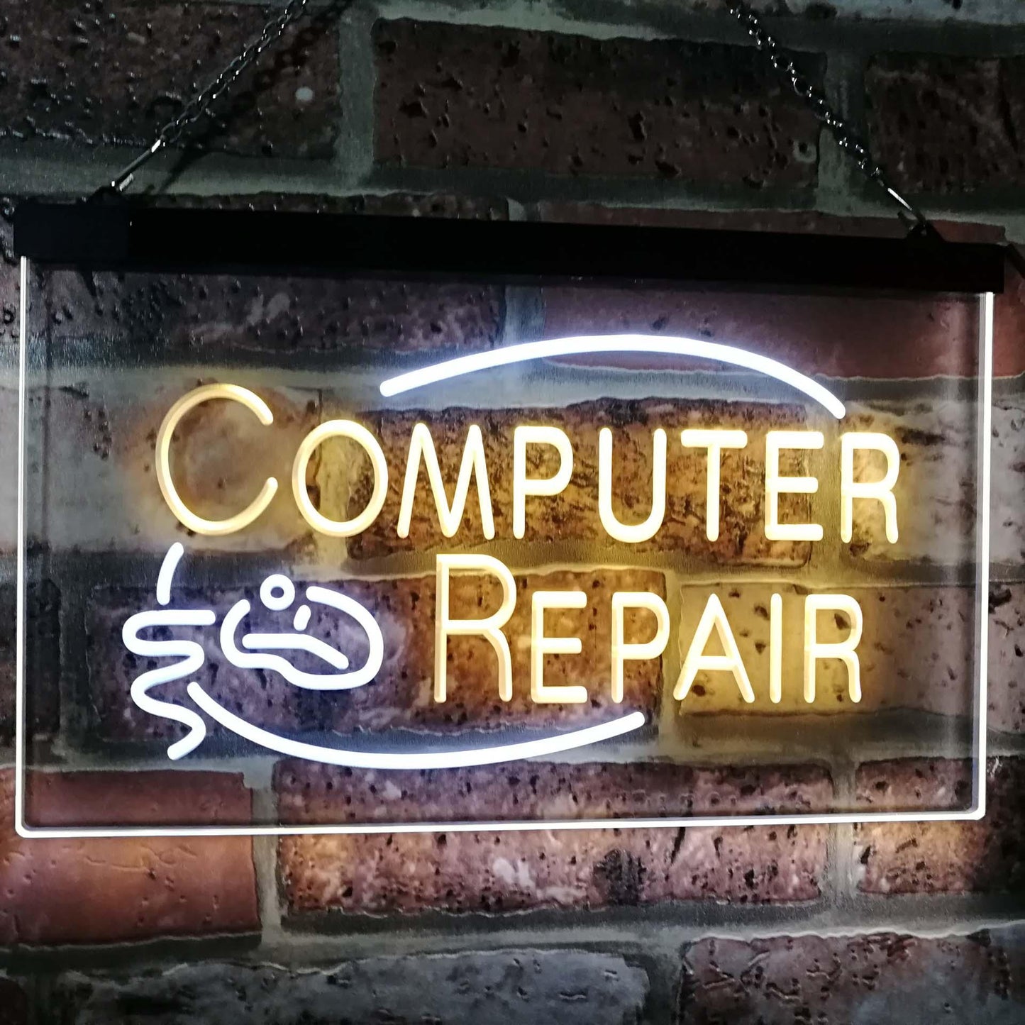 Computer Repair Dual-color LED Neon Sign