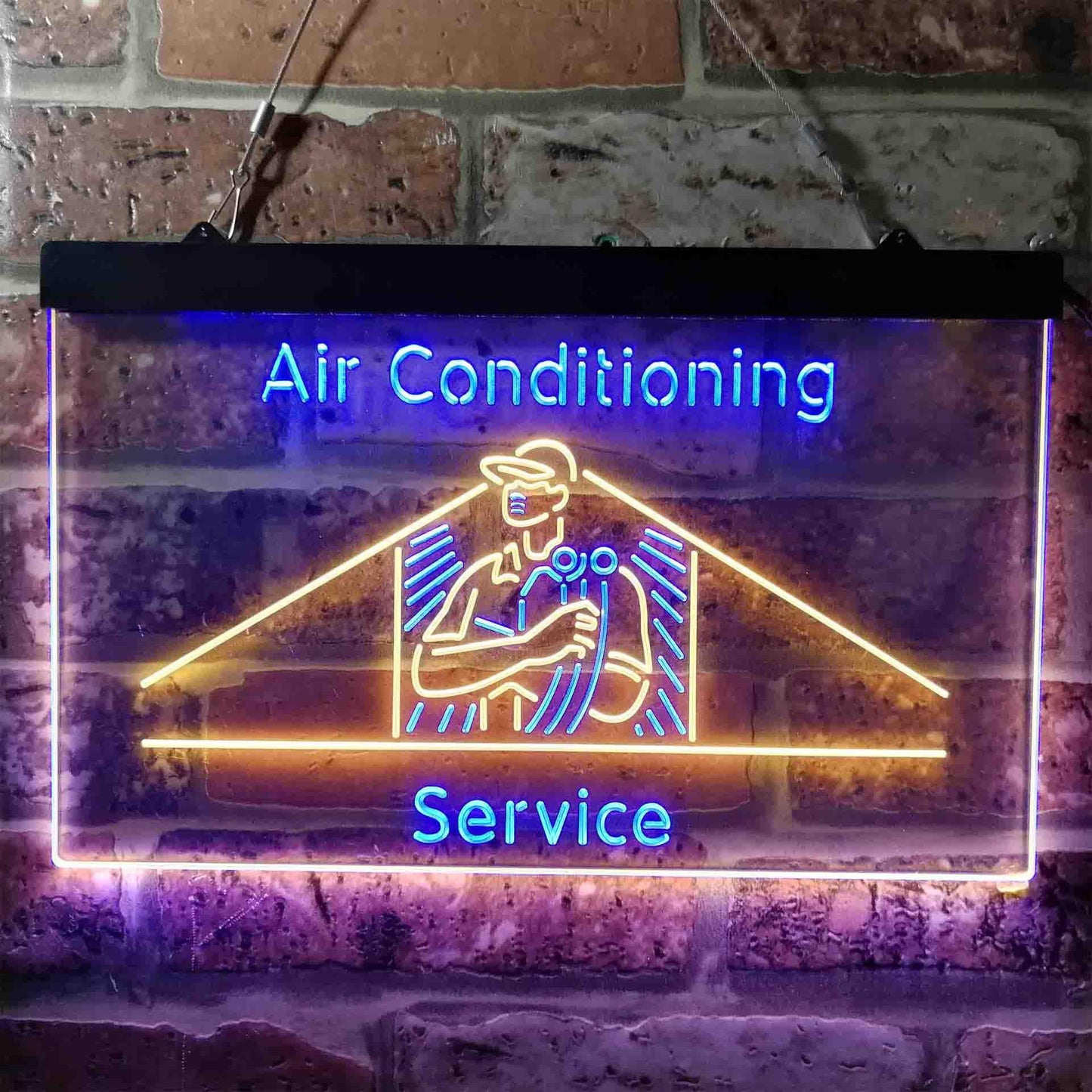 Air Conditioning Service Repairs Dual-color LED Neon Sign