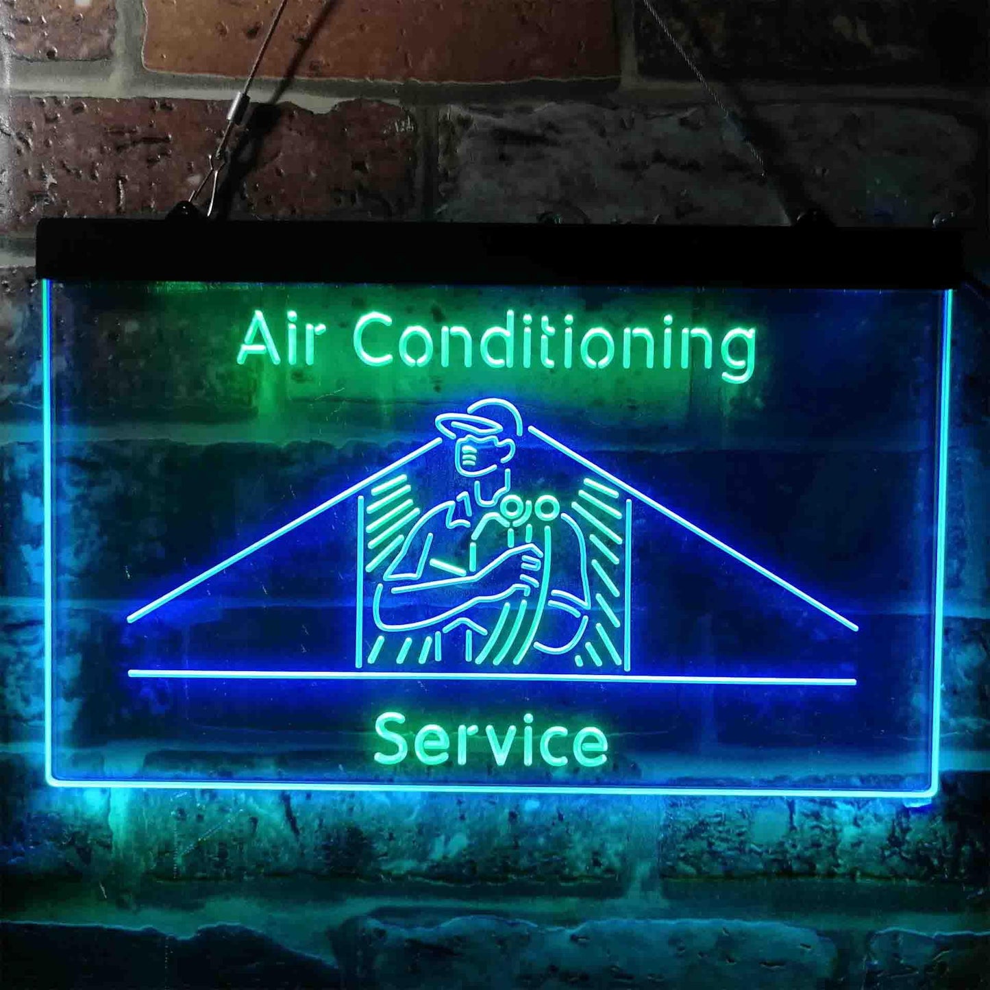 Air Conditioning Service Repairs Dual-color LED Neon Sign