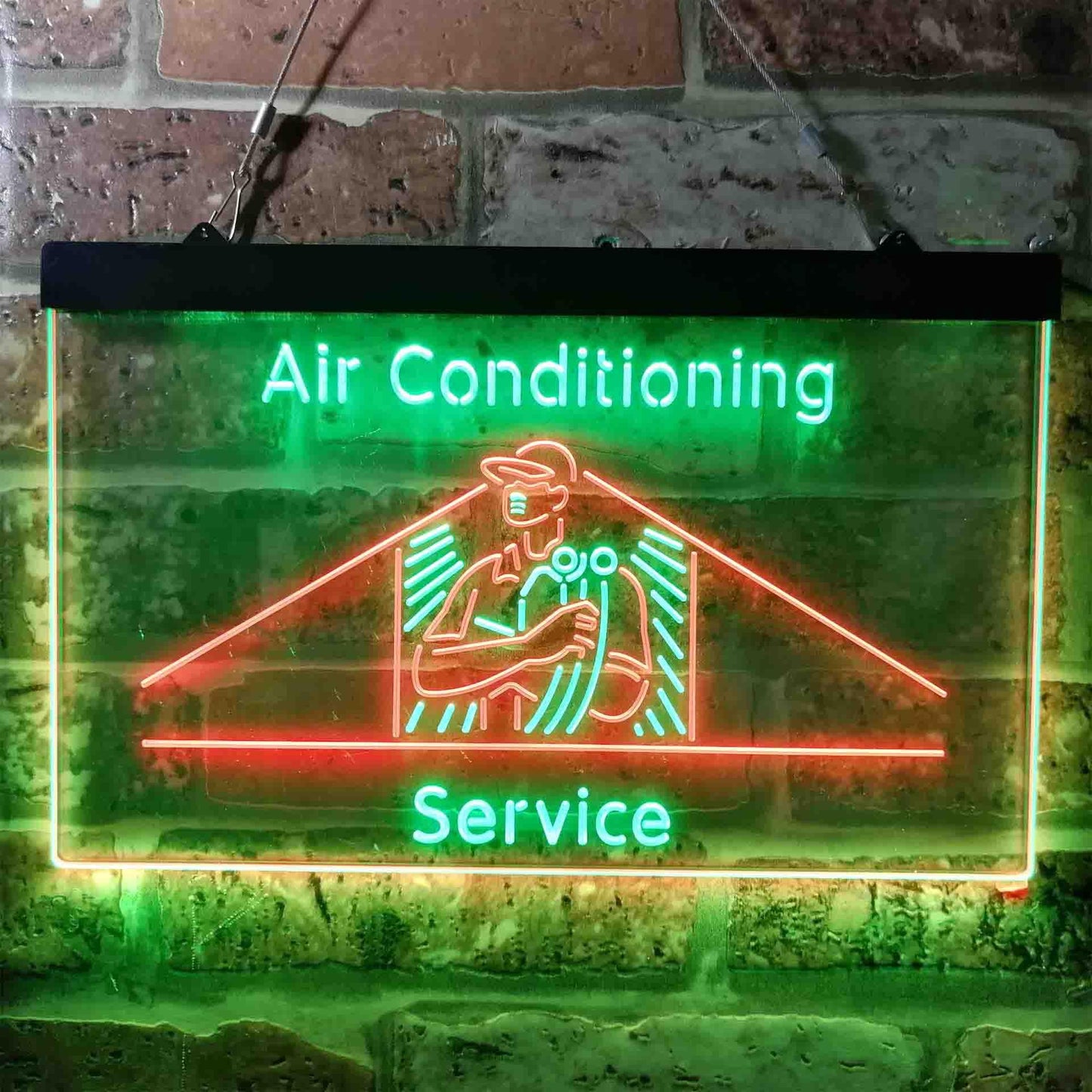 Air Conditioning Service Repairs Dual-color LED Neon Sign