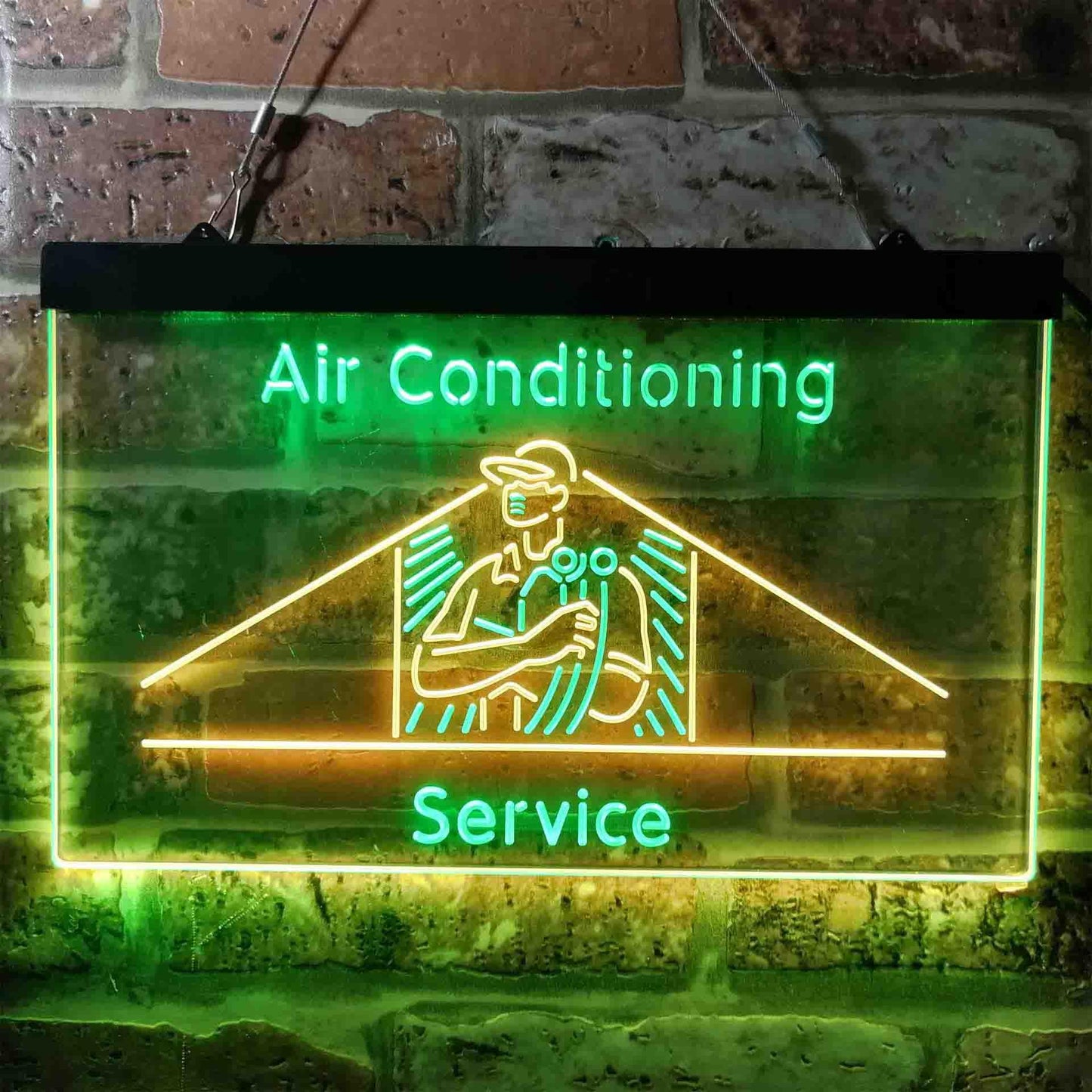 Air Conditioning Service Repairs Dual-color LED Neon Sign
