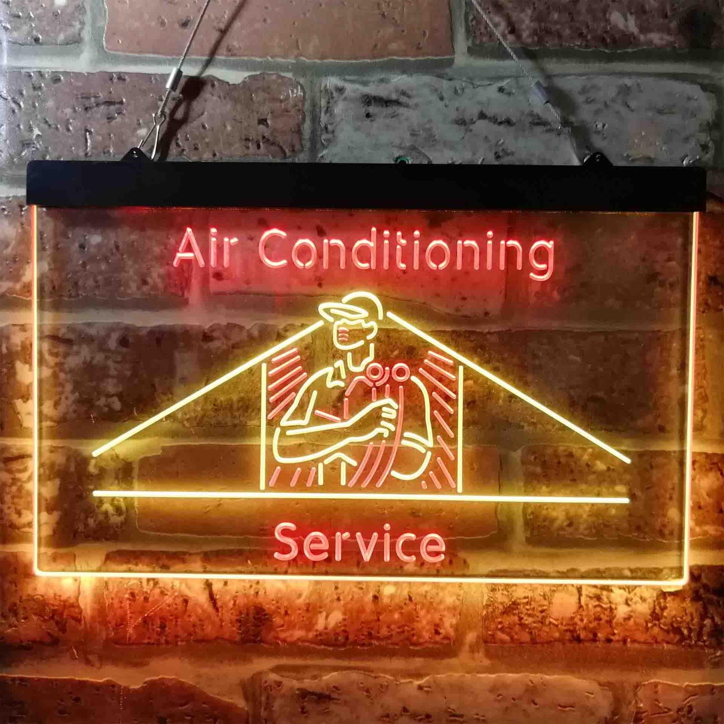Air Conditioning Service Repairs Dual-color LED Neon Sign