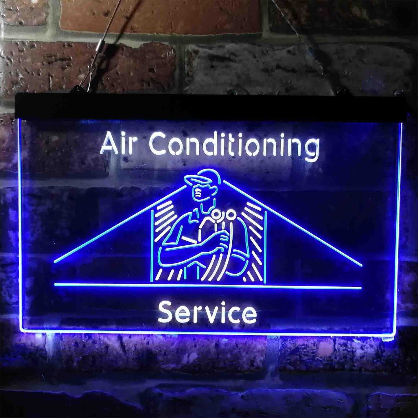 Air Conditioning Service Repairs Dual-color LED Neon Sign