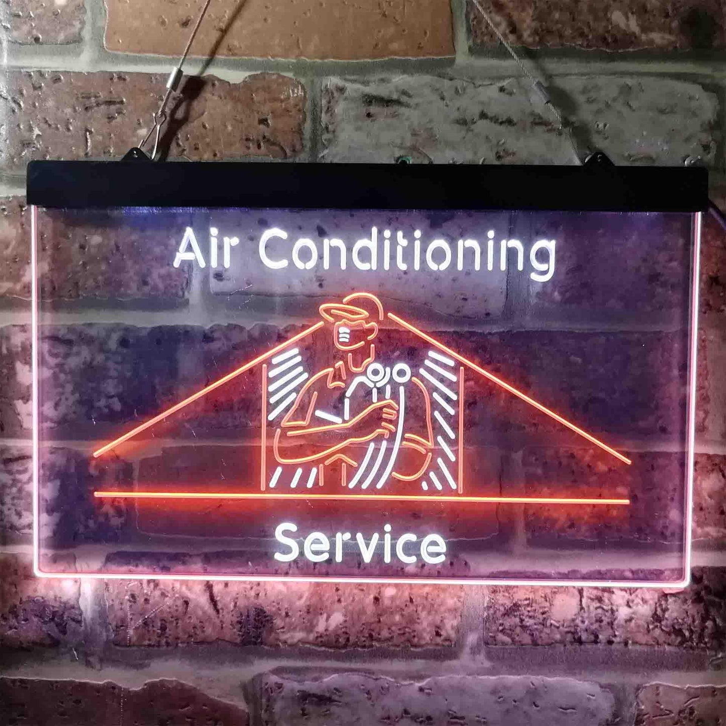 Air Conditioning Service Repairs Dual-color LED Neon Sign