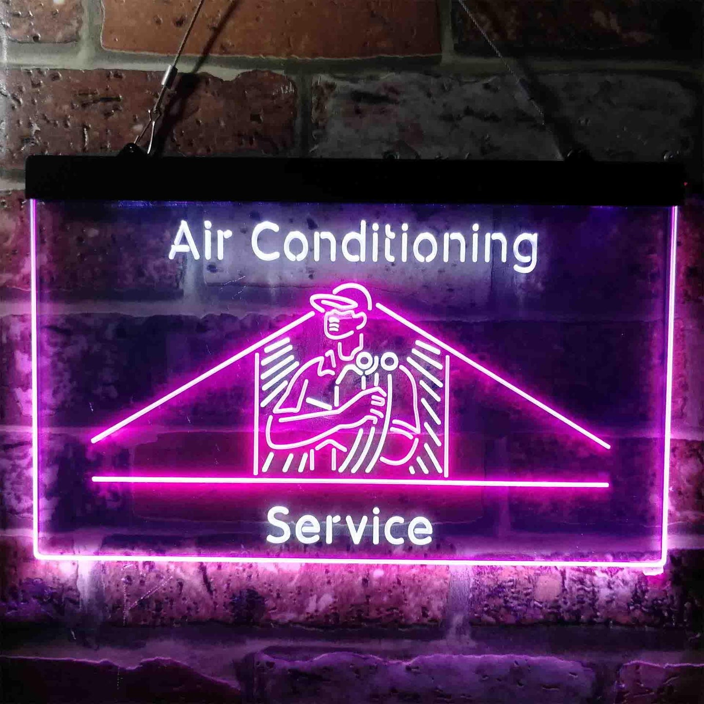 Air Conditioning Service Repairs Dual-color LED Neon Sign
