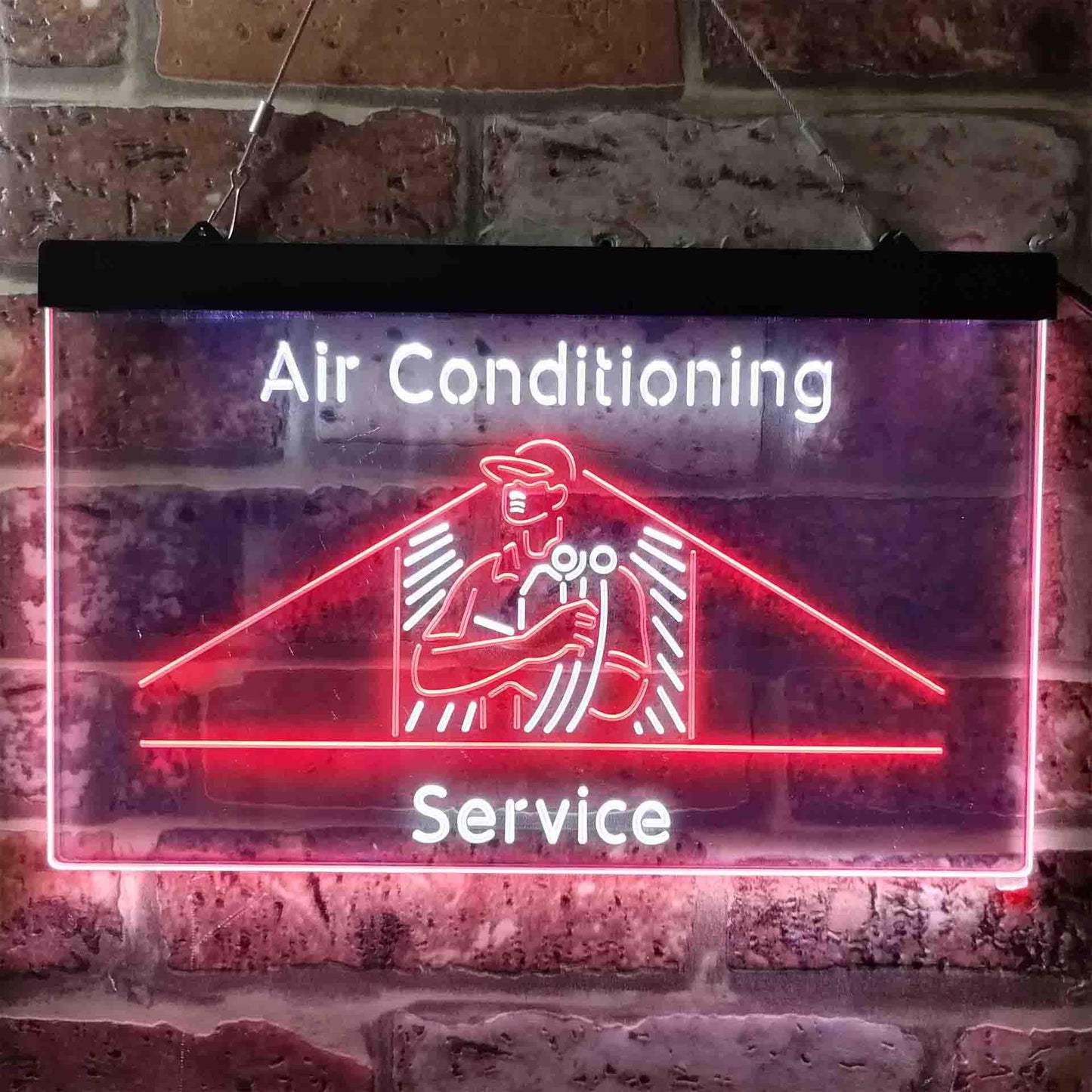 Air Conditioning Service Repairs Dual-color LED Neon Sign