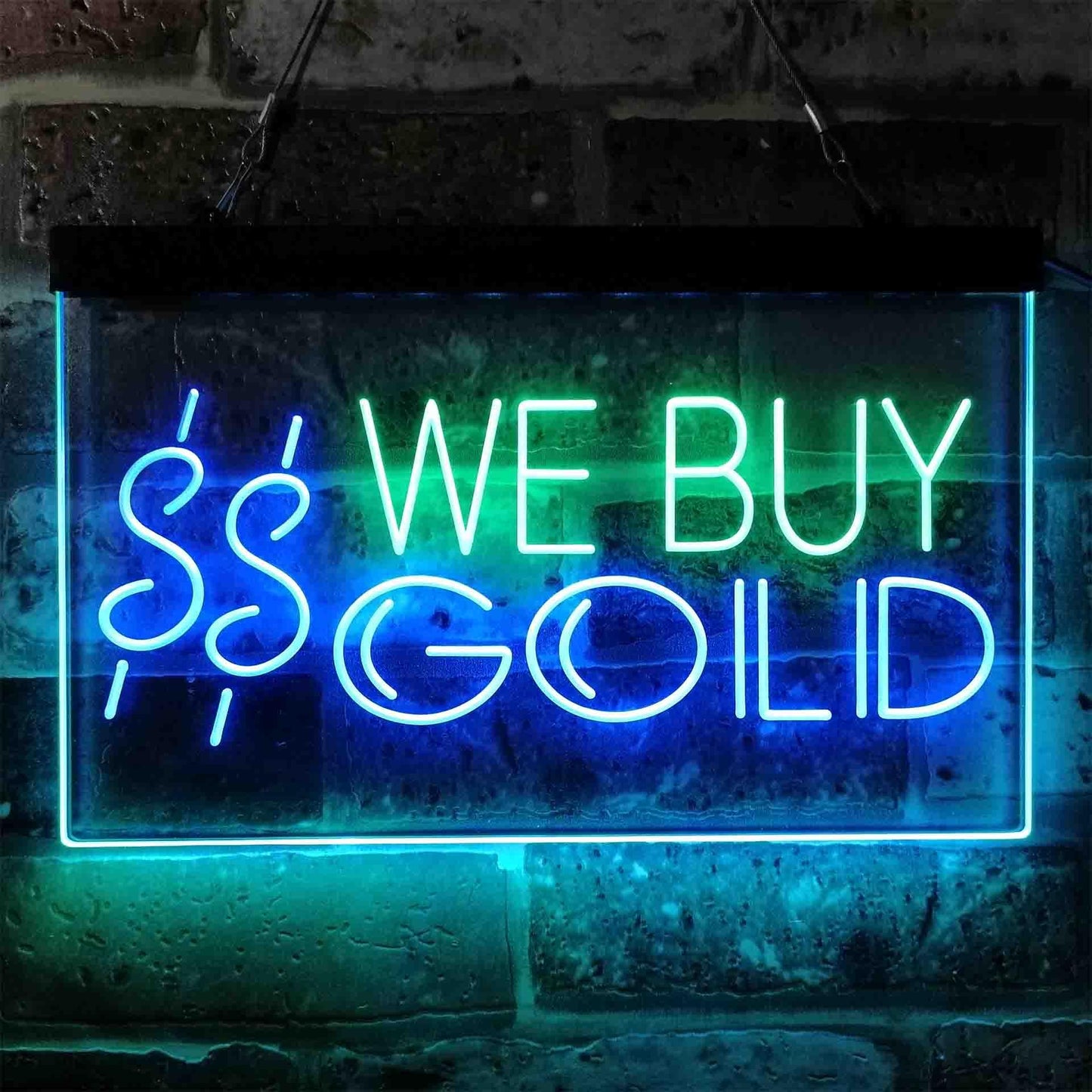 We Buy Gold Dual-color LED Neon Sign
