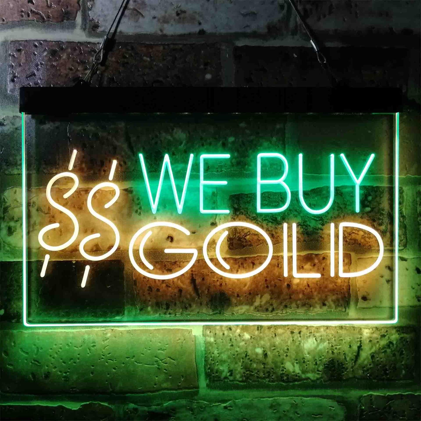 We Buy Gold Dual-color LED Neon Sign