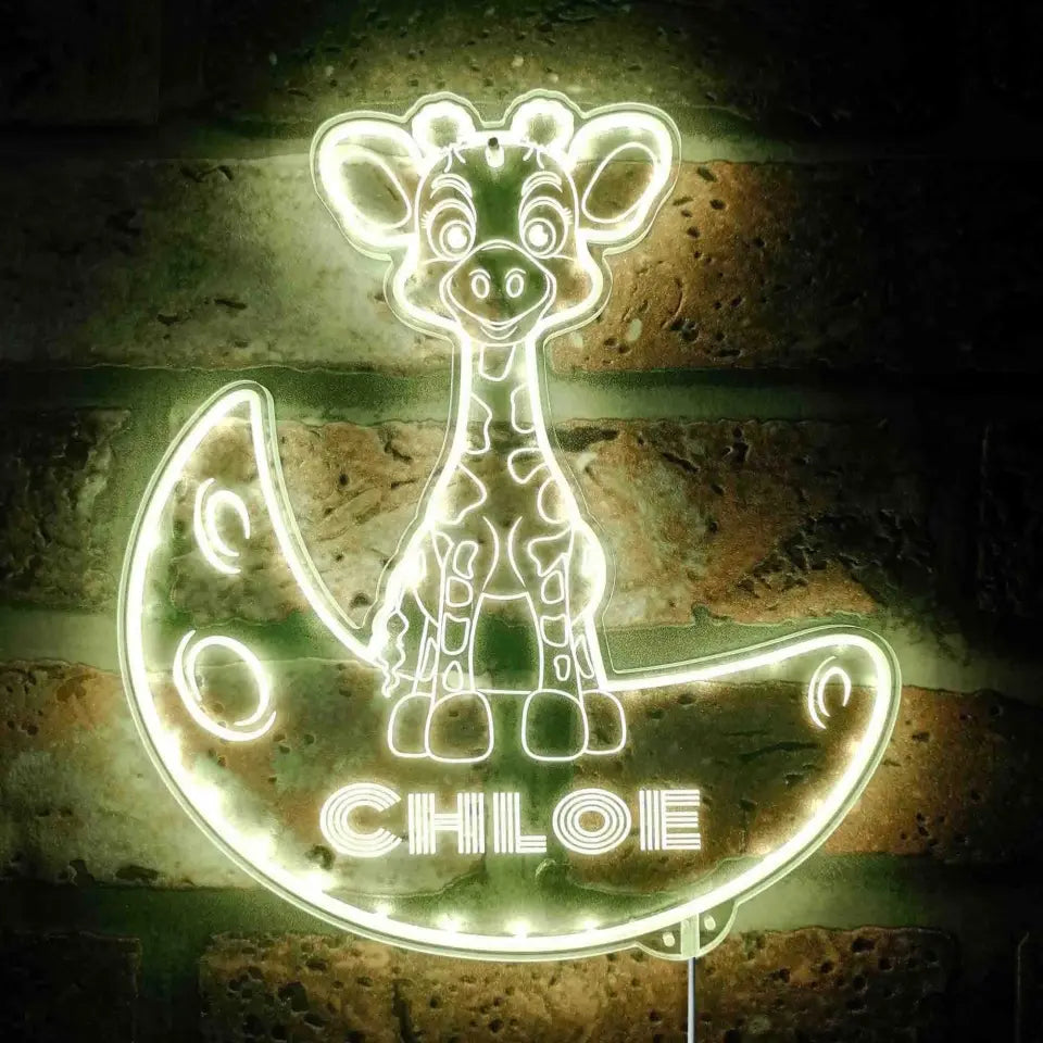 Personalized Giraffe RGB Dynamic Glam LED Sign
