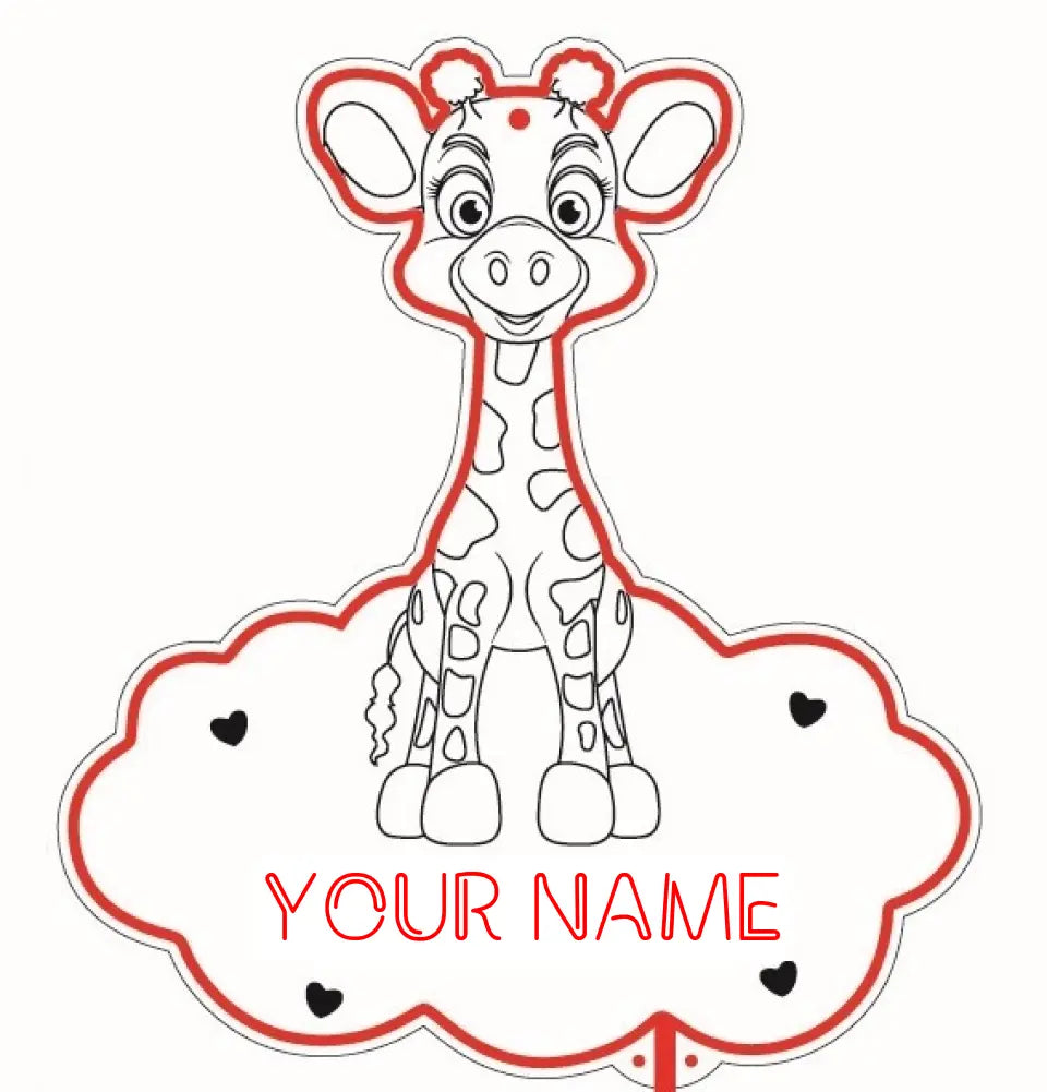 Personalized Giraffe RGB Dynamic Glam LED Sign