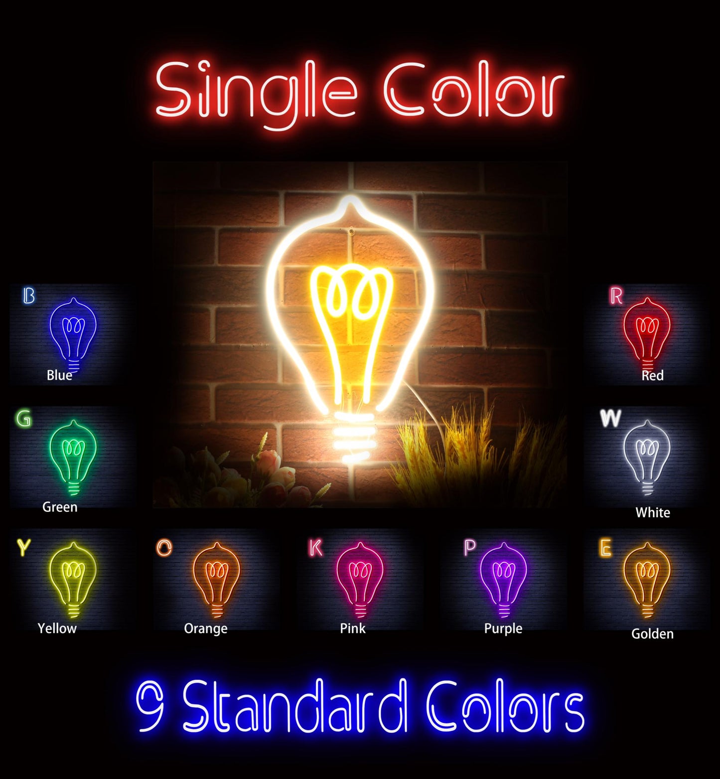 Light Blub Ultra-Bright LED Neon Sign