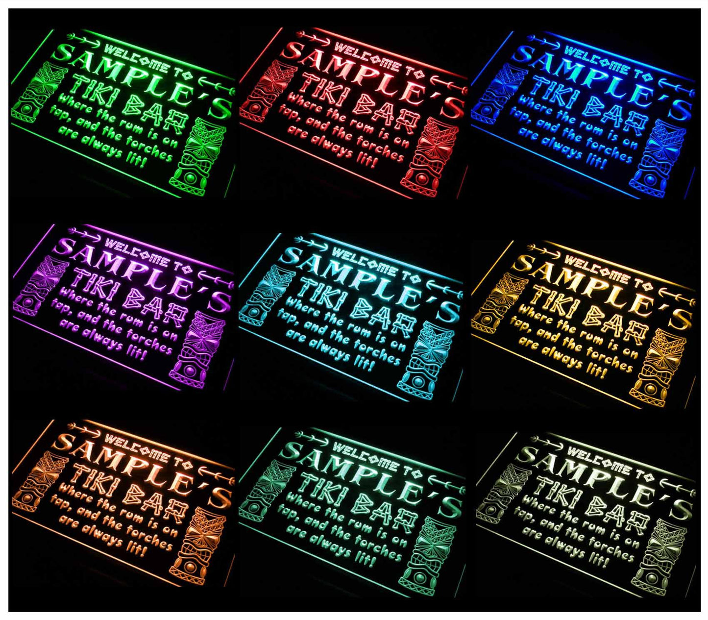 Personalized Tiki Bar Beer Neon Light LED Neon Sign