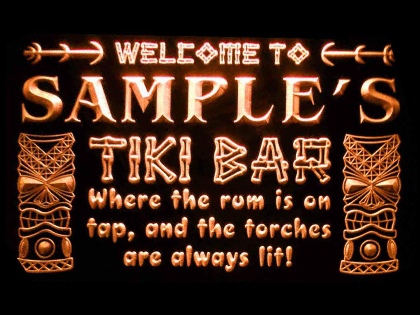 Personalized Tiki Bar Beer Neon Light LED Neon Sign