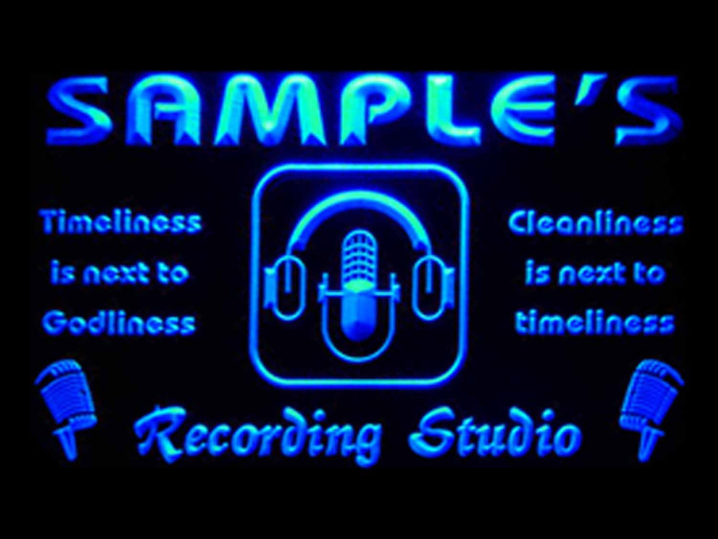 Personalized Recording Studio Microphone Neon Light LED Neon Sign
