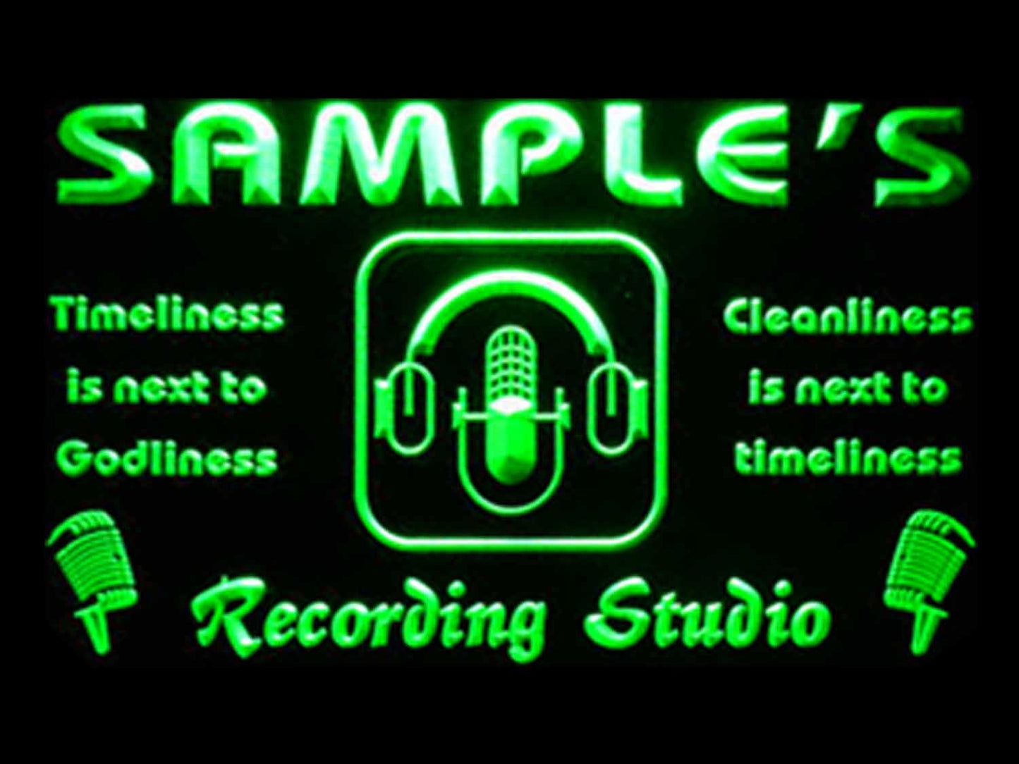 Personalized Recording Studio Microphone Neon Light LED Neon Sign