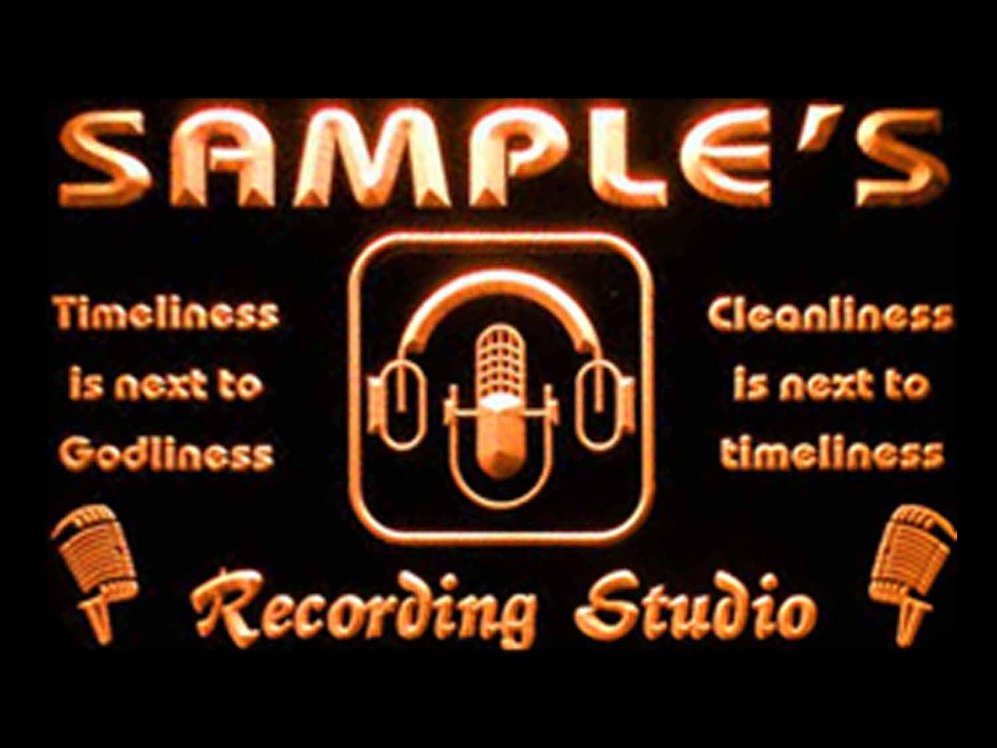 Personalized Recording Studio Microphone Neon Light LED Neon Sign