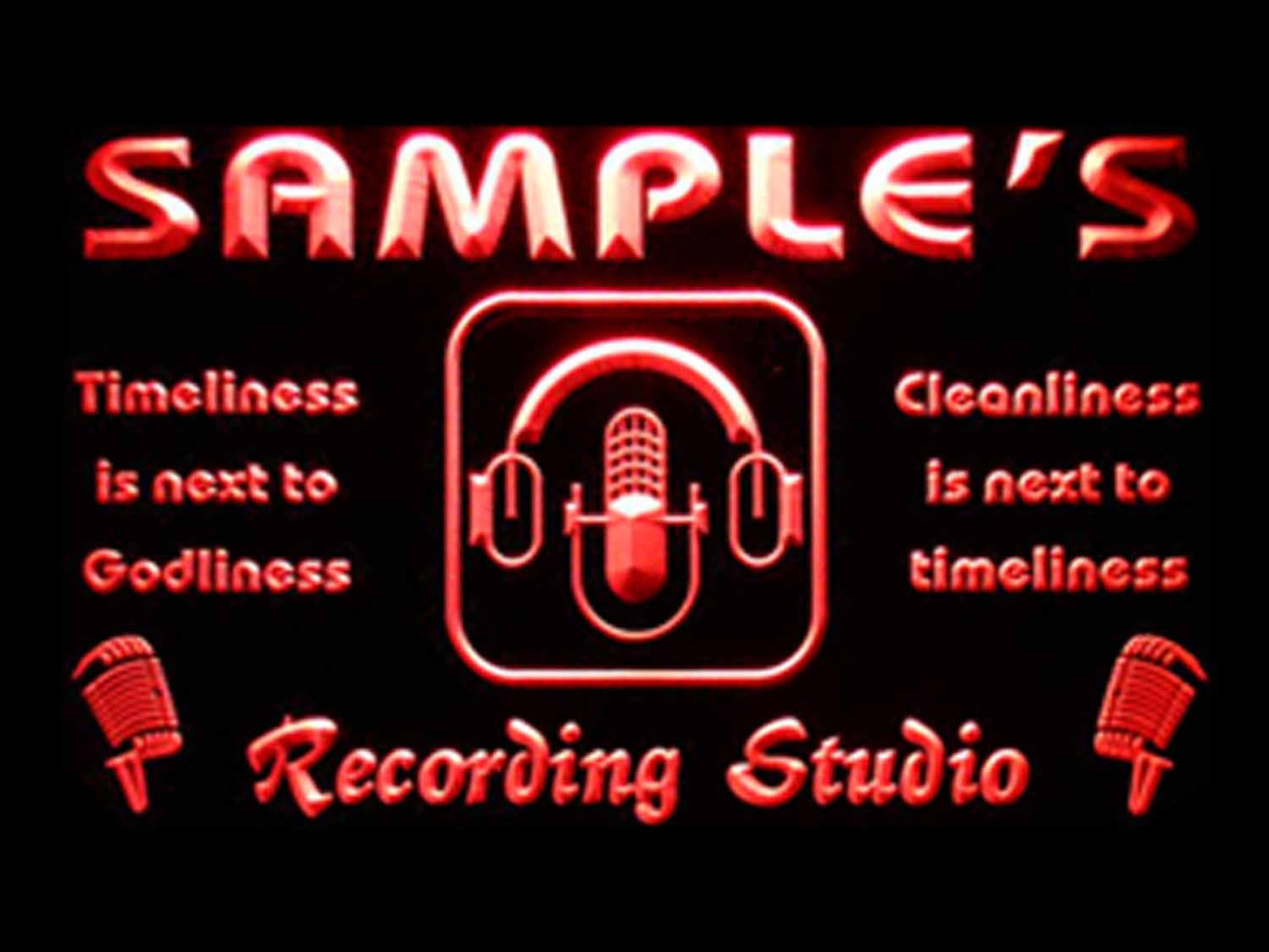 Personalized Recording Studio Microphone Neon Light LED Neon Sign