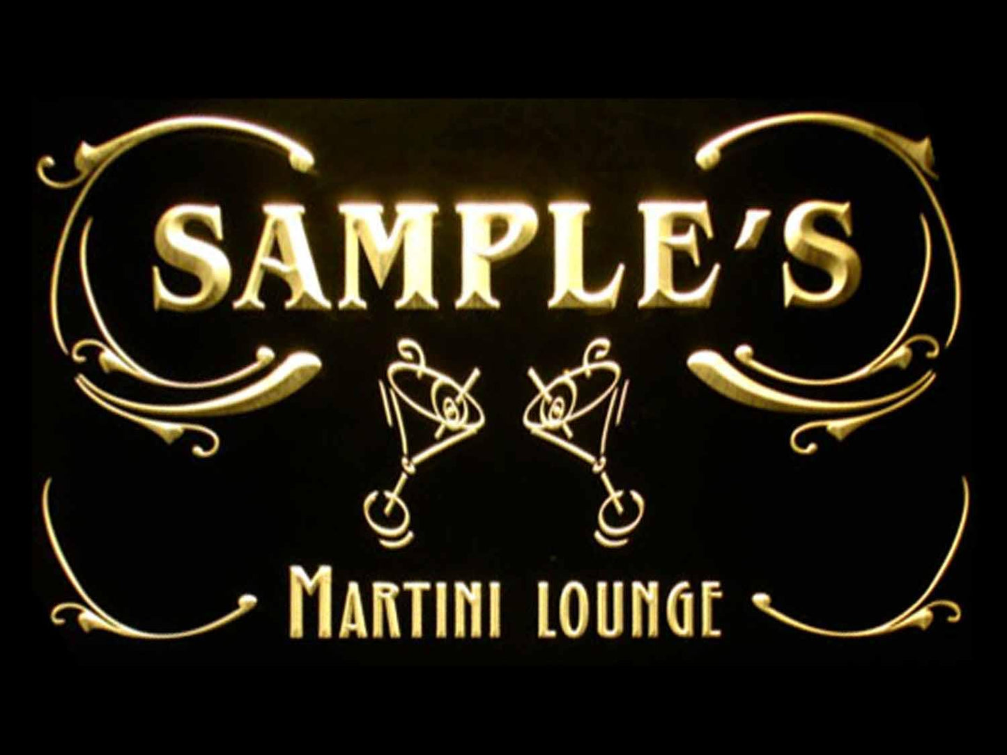 Personalized Martini Lounge Cocktails Bar Wine Neon Light LED Neon Sign