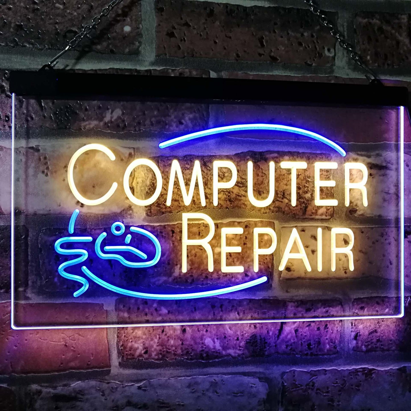 Computer Repair Dual-color LED Neon Sign