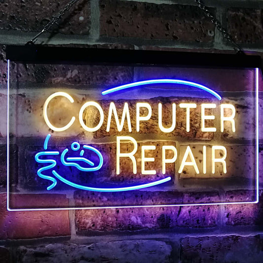 Computer Repair Dual-color LED Neon Sign