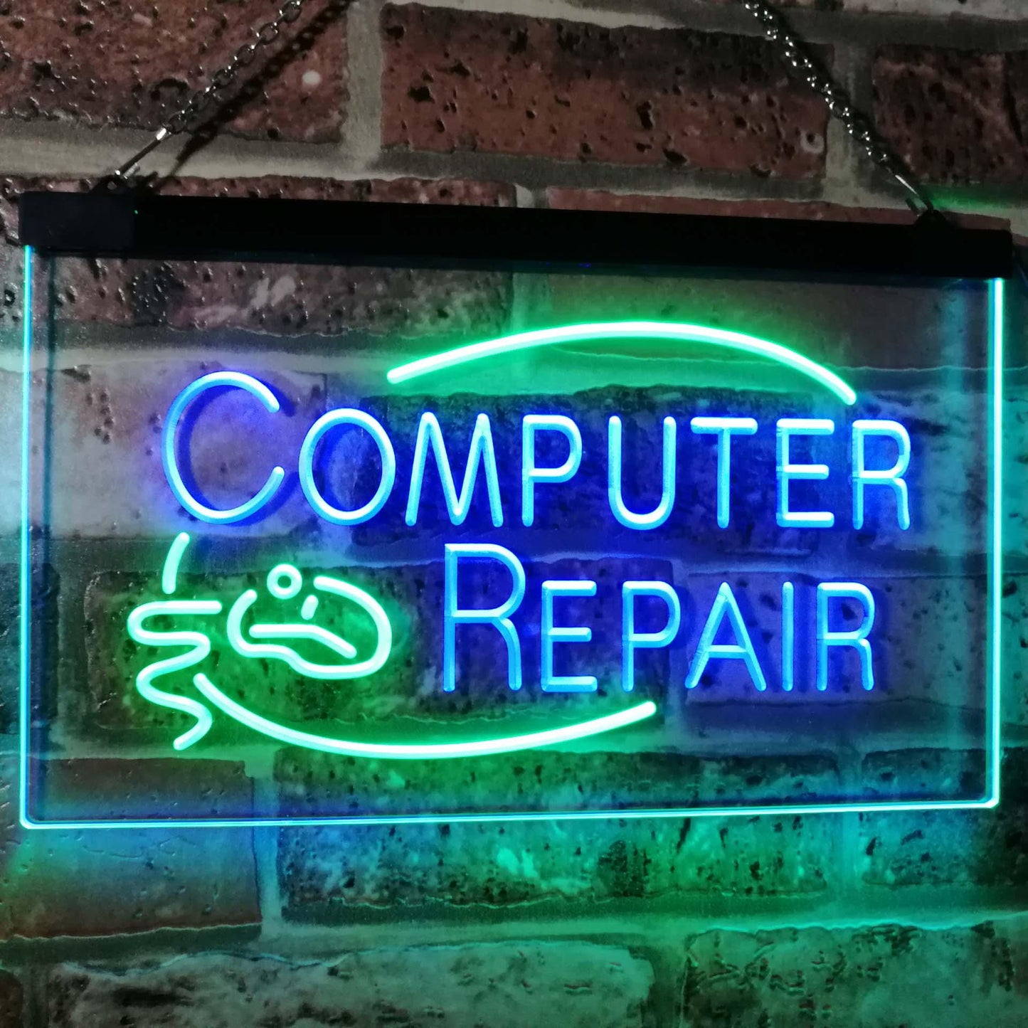 Computer Repair Dual-color LED Neon Sign