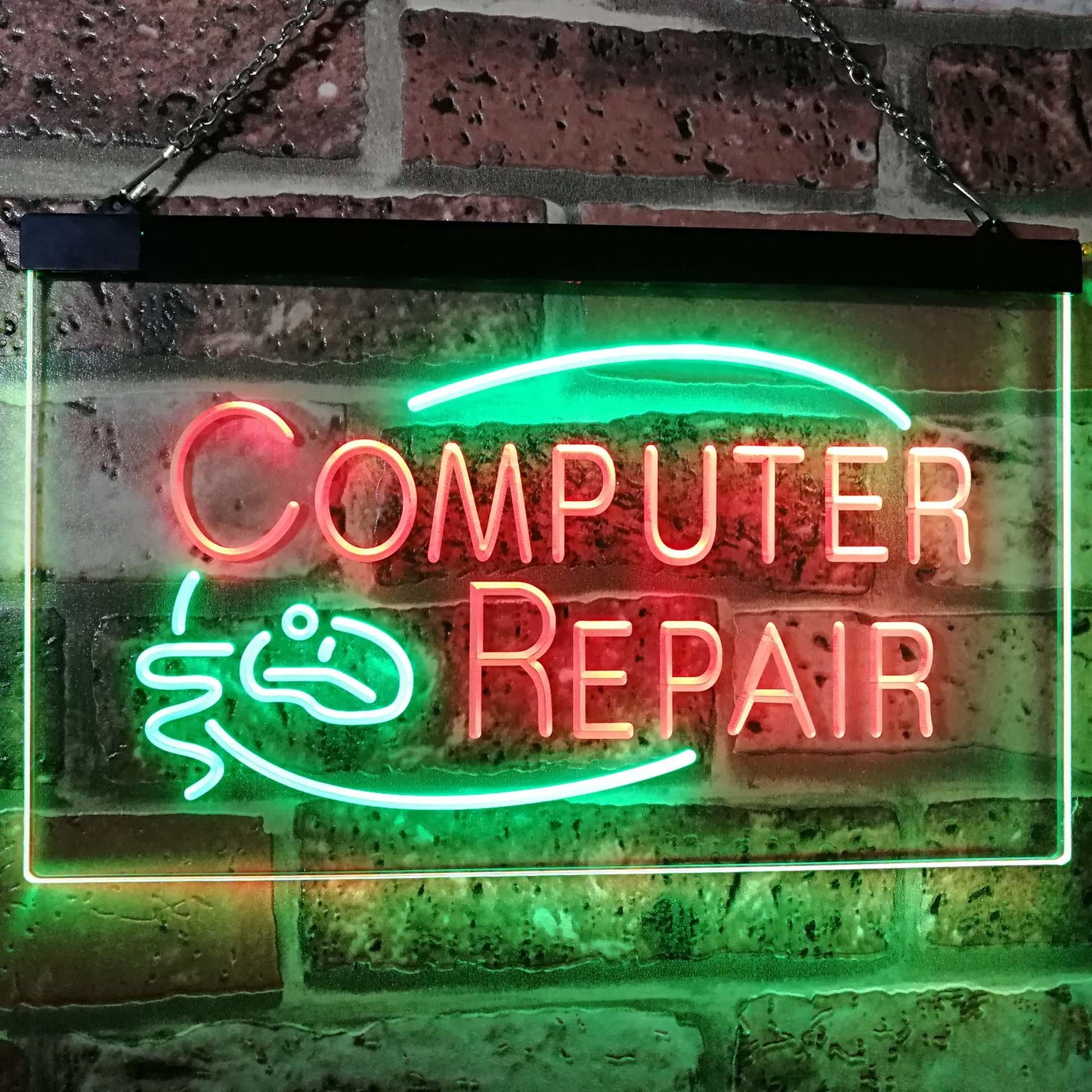 Computer Repair Dual-color LED Neon Sign