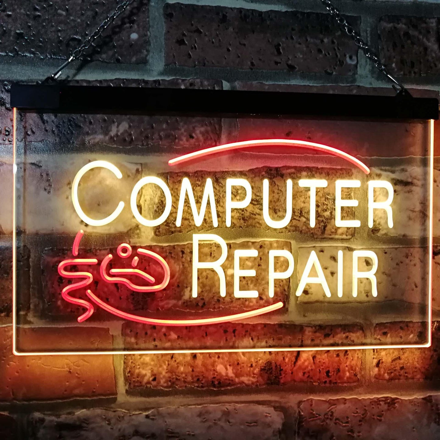 Computer Repair Dual-color LED Neon Sign