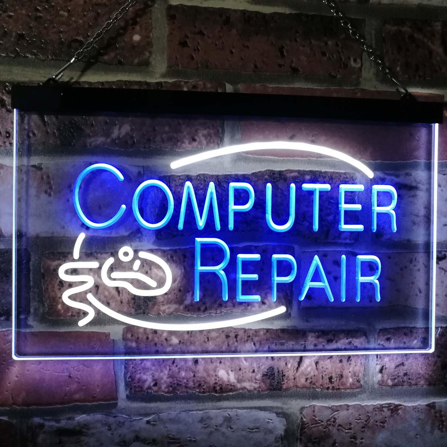 Computer Repair Dual-color LED Neon Sign