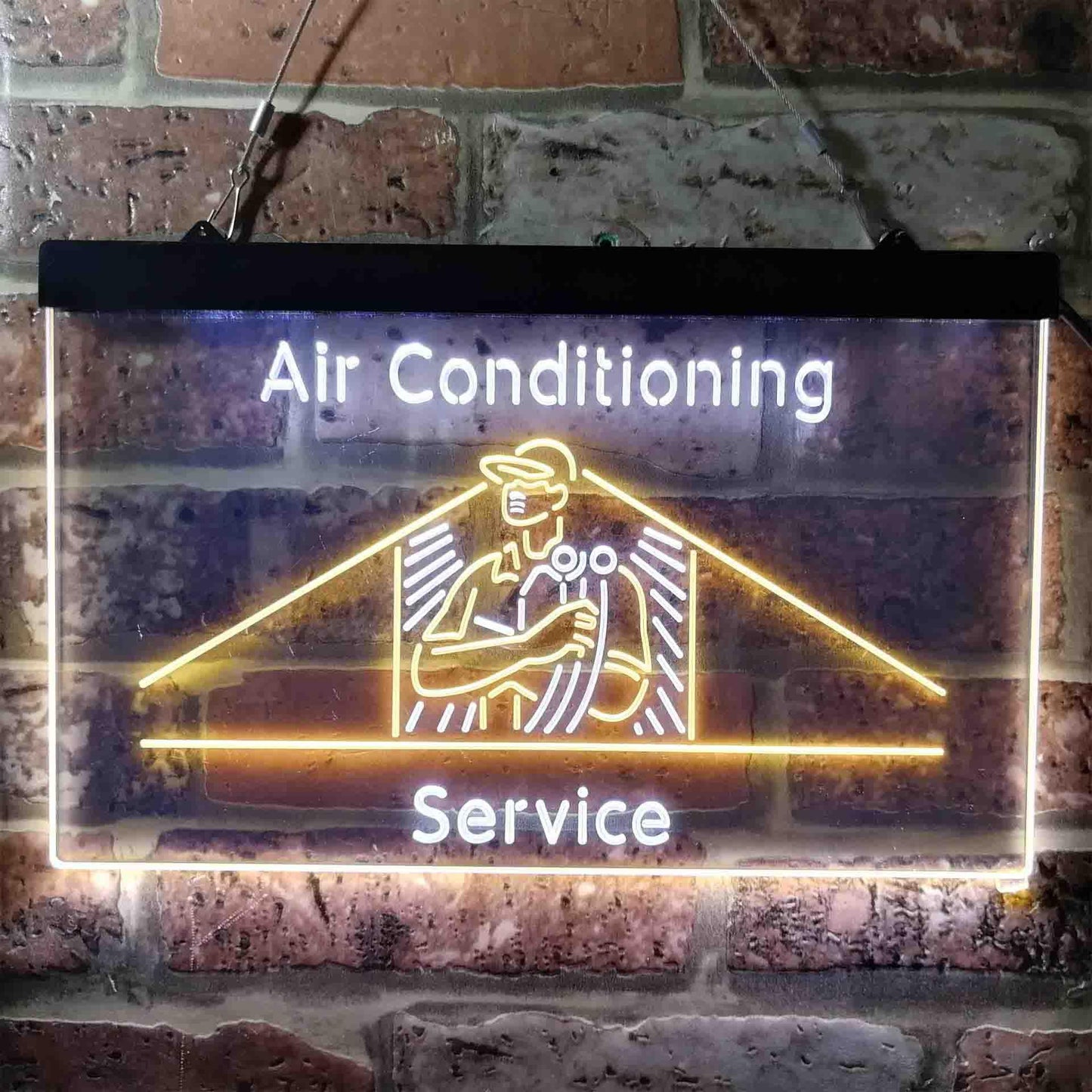 Air Conditioning Service Repairs Dual-color LED Neon Sign