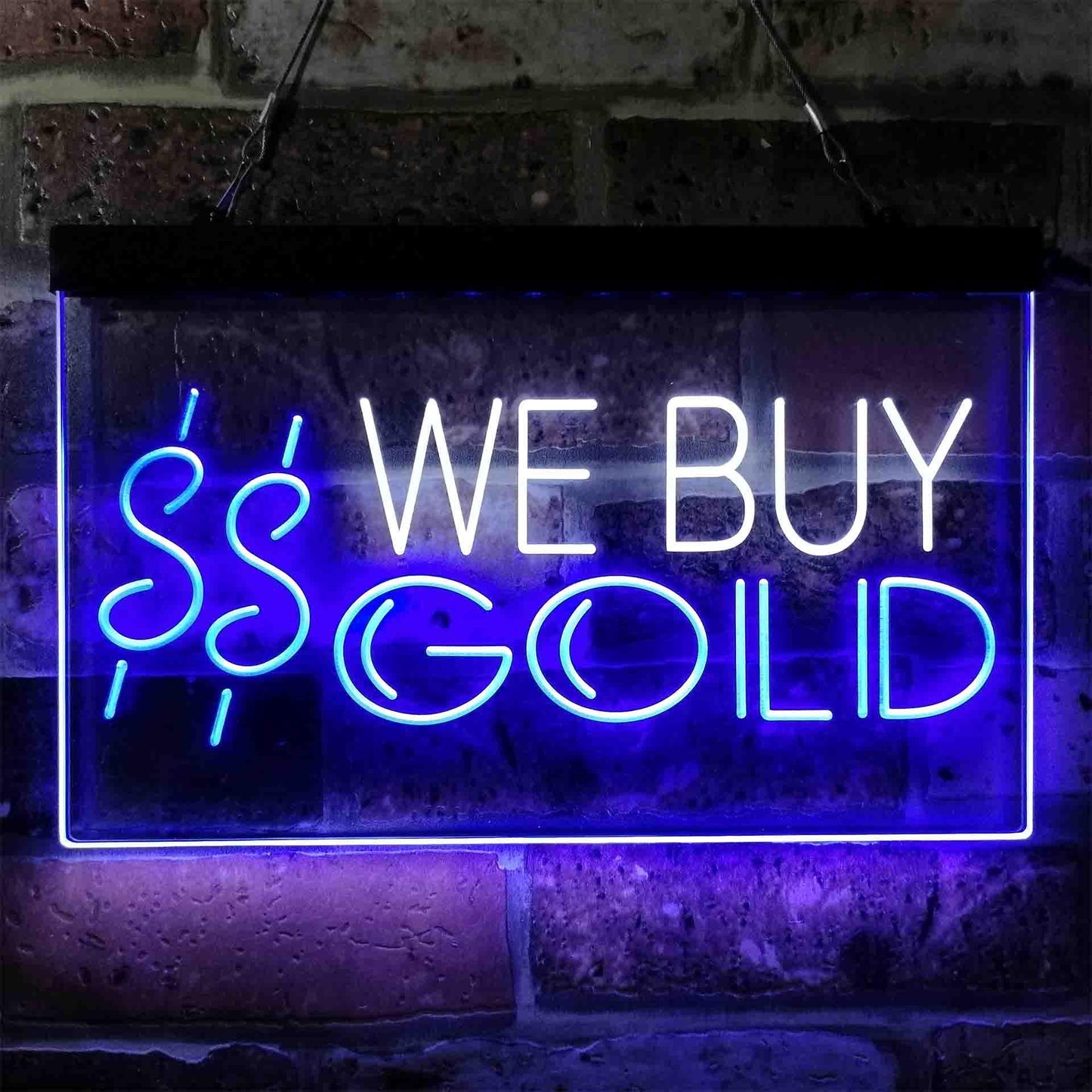 We Buy Gold Dual-color LED Neon Sign