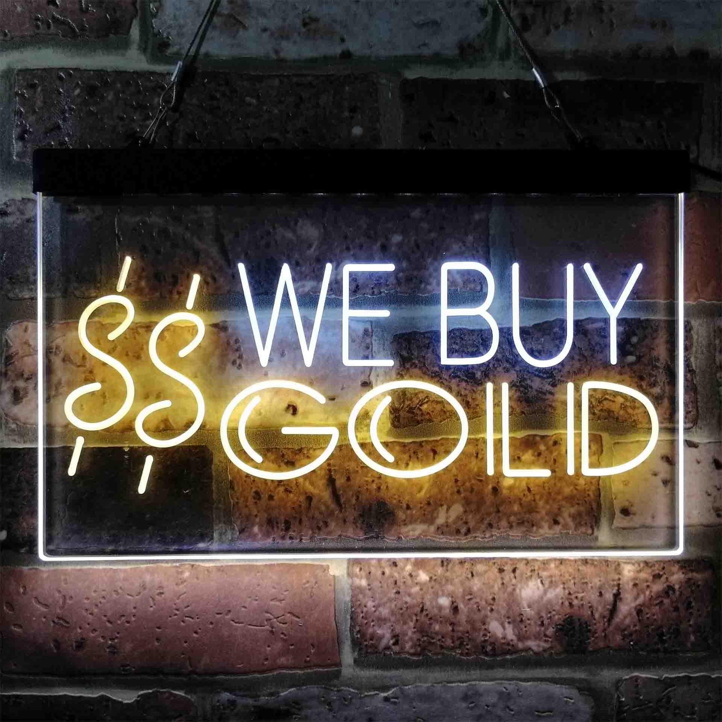 We Buy Gold Dual-color LED Neon Sign