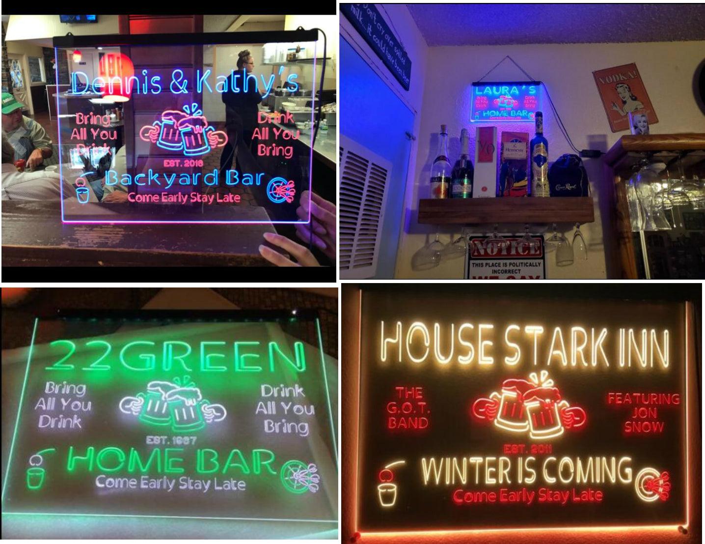 Cactus Wolf with Moon Room Light Dual-color LED Neon Sign